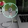 ONXE LED USB Clock Fan with Real Time Display Function,Stocking Stuffers for Men Christmas Gadgets,1 Year Warranty
