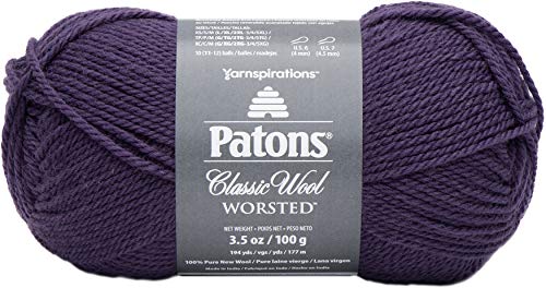 Image of Patons Classic Wool Yarn, Purple Night