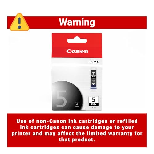 Canon PGI-5 Genuine Black Ink Tank, Compatible with iP3500, iP3300, MP970, MP960, MP950, MP800R, MP830, MP810, MP800, MP500, MX850, MX700, MP610, MP600, MP530, MP520, and MP510 Printers - image 4