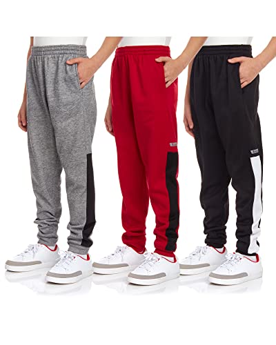 iXtreme Boys’ Sweatpants - 3 Pack Active Fleece Jogger Pants with Pockets - Athletic Performance Sweatpants for Boys (8-20) - Main Image