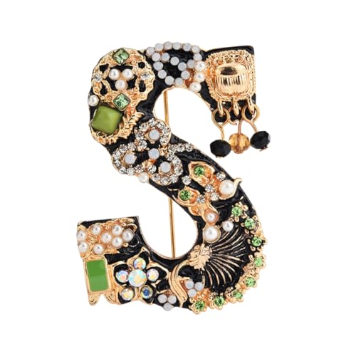 Broche de soirée alphabet avec perles pour sublimer une robe de fête