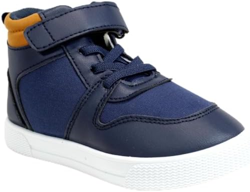 Baby Walking Shoes High-Top Boy Sneakers Lightweight Non Slip Toddler Shoes for 6 9 12 18 24 Months Navy