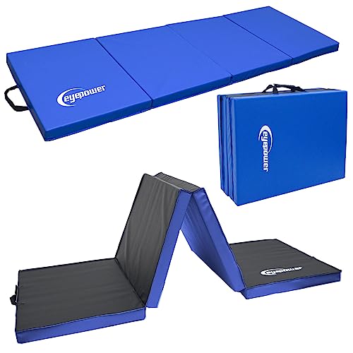 eyepower 180×60 Tapis de Gymnastique Pliable – Tapis de Sport Epais 5 cm – Matelas Gym – Tapis de Sol Yoga Mat – Tapis Fitness à la Maison – Tatami Judo Tapis Pilates – Exercise Equipment Gymnastics