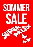Rahmenplakat DIN A1 - Sommer Sale Super Preise für Rabattaktionen, Sommerschlussverkauf (SSV)