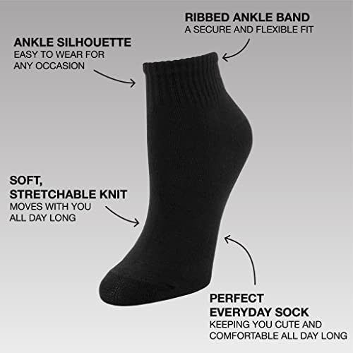 Sof Sole Women’s Multi-Pack Low Quarter Non-Cushioned Super Soft Comfort Basic Ankle Sock (6-pair)2