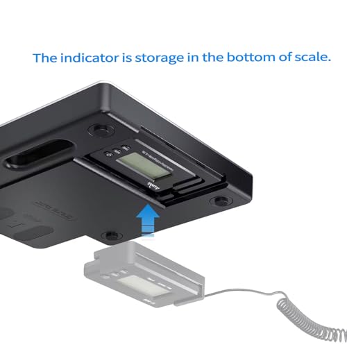 ACNHLI Heavy Duty Shipping Scale,440 LBS high Precision Hidden Wall Mounted Display, Portable Multi-Function Weighing Scale for Warehouse/Office/delivery Company, Includes Adapter and Product Manual