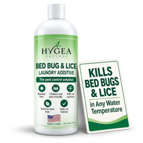 Hygea Natural Bed Bug, Flea &amp; Lice Laundry Additive Detergent, 32oz