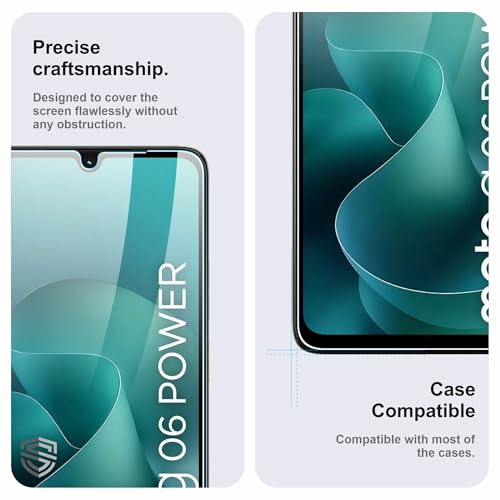 Image of Military-Grade Gorilla Tempered Glass For Motorola G06 and Motorola G06 Power (6.88 Inch) With Installation Kit | Edge to Edge Coverage | Black