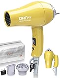 Mini Portable Hair Dryer 1200W, Travel-Friendly, Dual Voltage 125/250V, 2 Speed Settings, Foldable, Lightweight, Two Concentrator & Diffuser Nozzles, Removable Filter