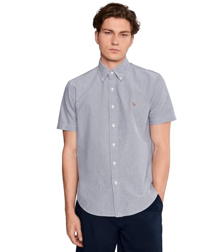 Image of POLO RALPH LAUREN Classic Fit Oxford Shirt, Navy, XXL