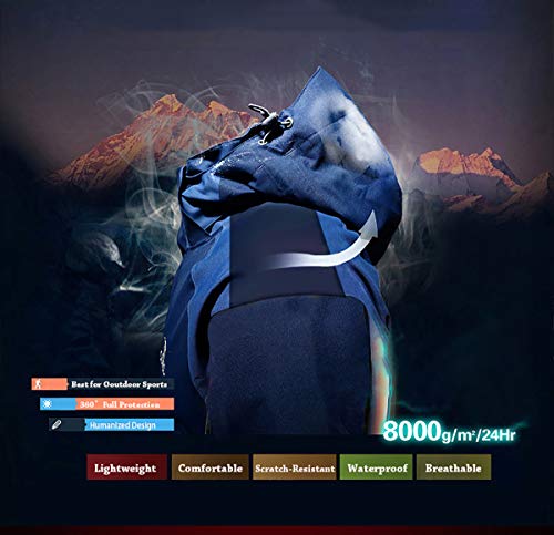 Kolongvangie Ski Jackets Outdoor Sports Detachable Hooded Mountain Cold Weather Rain Jackets Sports Breathable Uniforms
