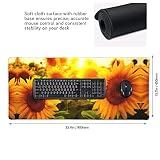 Sunshine Sunflower Field podkładka pod mysz 40 x 90 cm duża podkładka pod mysz do gier do biura, gier, PC, laptopa, biurka