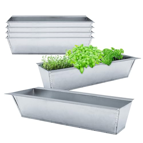 Spetebo Pflanzkasten Einsatz für Europalette - 6 Stück/Zink in...