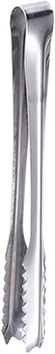 Miniatura 1 de 1 pinza de hielo de acero inoxidable, pinzas para servir para hielo, pinzas para pan antiadherentes, pinzas para servir con dientes para cocina (L)