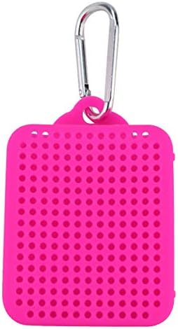 Faylapa Silicone Case for JBL GO 2,Mesh Pocket Carry Bag Case Cover for for JBL GO 2 Portable Bluetooth Speaker,Pink