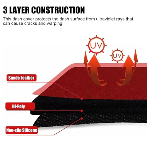 Alfombrilla de coche para salpicadero F150 Lobo 2009-2014 protector interior P415 4