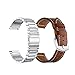 Yeejok Galaxy Watch 5 Pro Bands 45mm Leather+Metal for Men Women, 20mm Straps Replacement Compatible for Samsung Galaxy Watch 5/4 40mm 44mm, Galaxy Watch 4 Classic 46mm 42mm-Silver+Brown