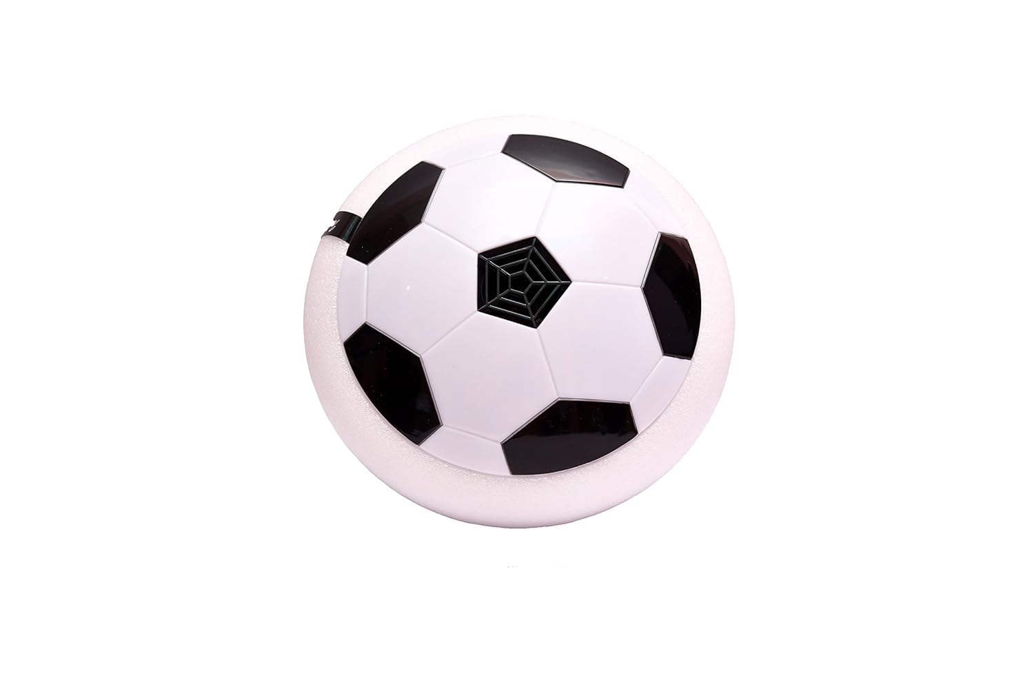 Kmc kidoz Floating Air Football with Foam Bumpers and Colorful led Lights | Ruff and tuff Sport Toys for Kid | Battery Operated Hover Soccer Ball/Colorful Lighting Disc