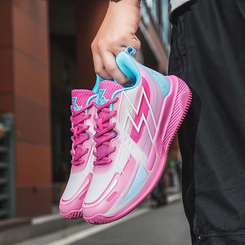 Unisex Sports Basketball Shoes Wear-Resistant Anti Slip Shock-Absorbing Rebound Outdoor Couple Fitness Training Shoes2