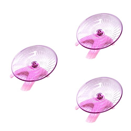 DOITOOL 3pcs Hedgehog Wheel Critter Wheel Guinea Pig Exercise Ball Dwarf Hamster Toys Pet Exercise Non Run Disc