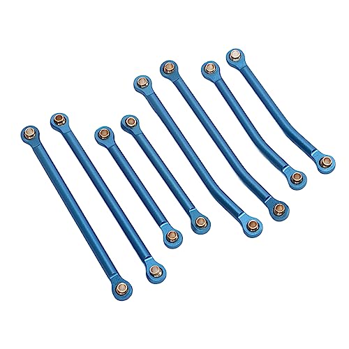Łącznik Zawieszenia Odprawy RC, Zestaw Drążków Kierowniczych RC Lekki Stop Aluminium do Pojazdów 1/18 RC (BLUE)