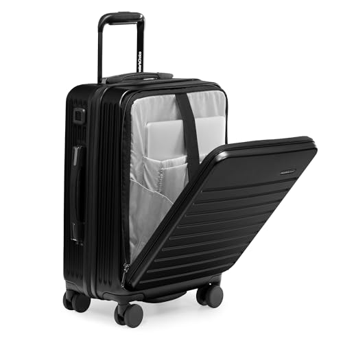 Traveler's Choice Mykel Dual Opening Polycarbonate Hardside Suitcase with Sleeve and Ergonomic...