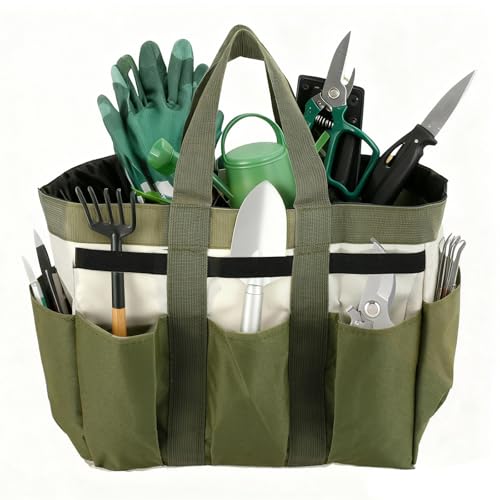 VMBQRTI Garden Tool Holder Bag With 8 Pockets, Elastic...