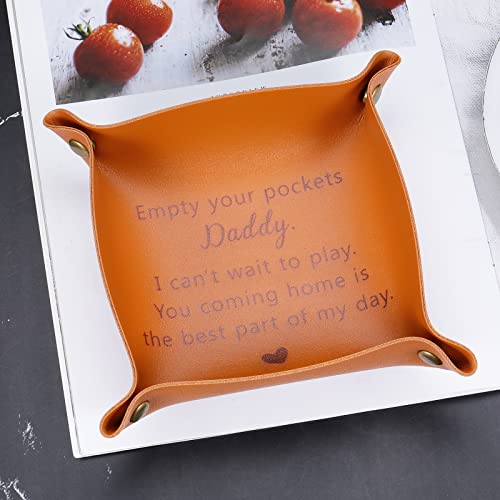Gifts for Dad Daddy New Dad FatherS Day Gifts from Daughter Son Baby Kids Wife, Birthday Gifts for Dad Stepdad First Time Dad Christmas Valentine Day Gifts for Dad Who Wants Nothing Valet Tray for Dad - Image 7