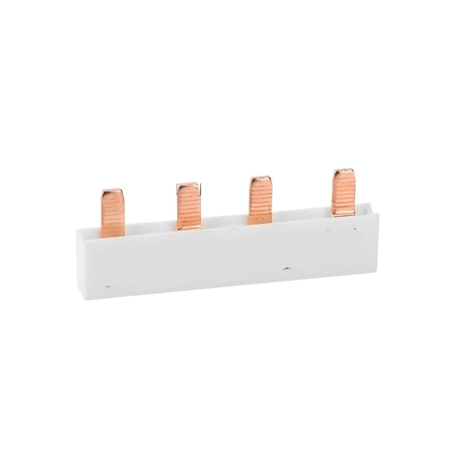 busbar Over/Under Voltage + 2P 4-Way DPN Type Combined Circuit Breaker Terminal Block Connection Copper busbar(Overunder Voltage 2P White)