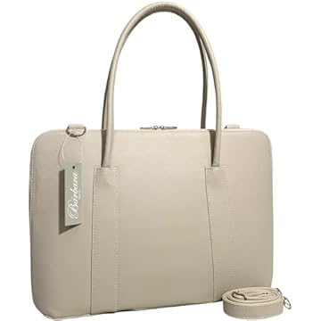 Maleta Executiva Feminina Pasta Notebook Tablet Bolsa Social Casual Laptop Ombro Transversal 14 15 15.6 15,6 16 17 Polegadas (Creme-prada, Padrão)
