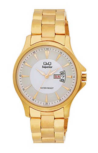 Q&Q Fashion Analog Gold Dial Mens Watch-S378-001NY (B08VW9Y4XN) Amazon Price History, Amazon Price Tracker