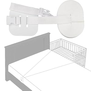 JClorix Beistellbett Gurt 8m x 2,6cm, Universeller Gurt für Babybett, Verstellbarer Befestigungsgurt zur Ergänzung des Schutzes von Beistellbetten, Boxspringbetten, Wiegen und Klappbette
