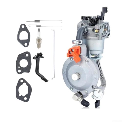 Carburador de propano de doble combustible para kit de conversión de GLP compatible con GX160 para generadores GX200, 2.8 KW, construcción de metal, funcionamiento de bajo ruido, diseño portátil