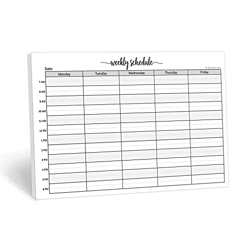 Bloc-notes de planification hebdomadaire 321Done 50 feuilles pour organisation de bureau