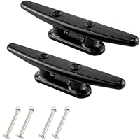 Festmacherklampe,2pcs Festmacherklampe aus Hochertigem Nylon,Nylonklampen in Schwarz,Festmacherklampe,Bootsklampe Anlegeklampe Für Yacht Dock Deck Base Marine Boat Fastener