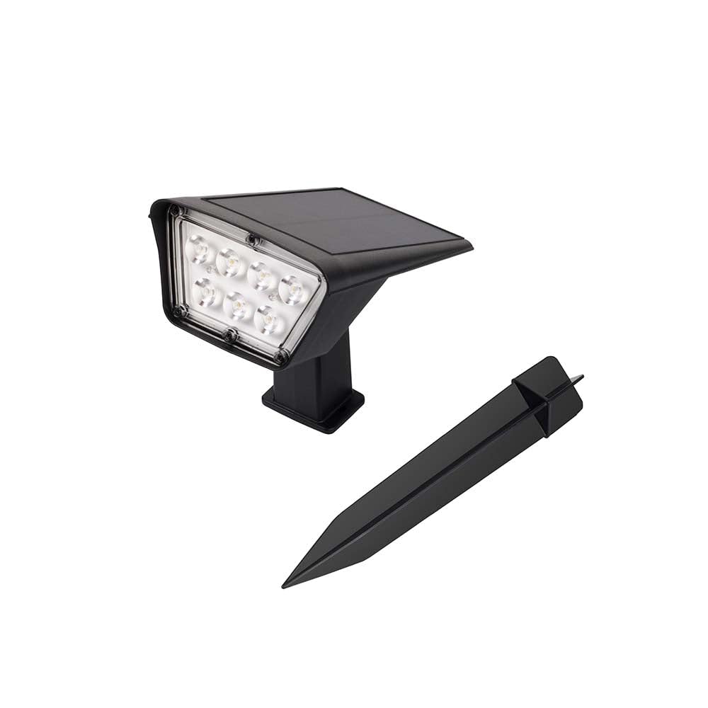 Lumisky Zestaw 4 reflektorów solarnych 2 w 1, do montażu prostokątnego, wydajnego ściemniania LED CURTIS, 31,5 cm, 4 sztuki w zestawie