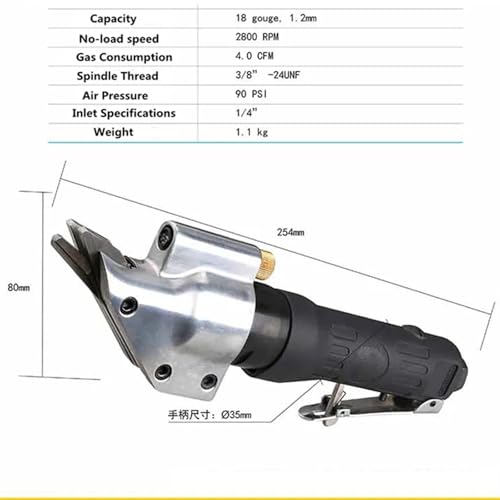 Ciseaux à air WX-L8056 pour couper plaque aluminium et fer - 7