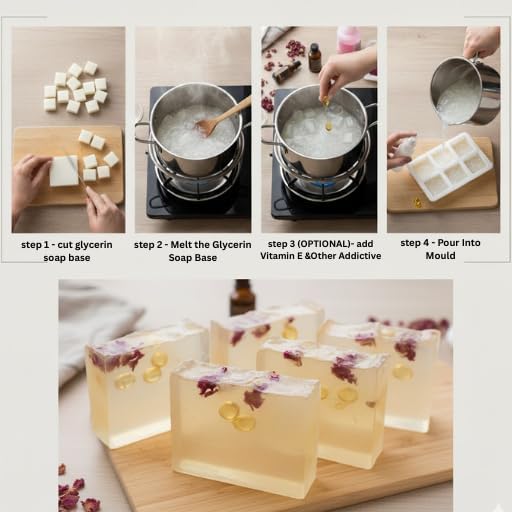 Glycerin Soap Base, 500gm, for Soap Making 3