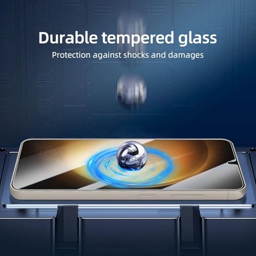 Image of NEW'C 3 Pack Designed for Samsung Galaxy S24 Screen Protector Tempered Glass,(NON Compatible with S24 Plus, S24 Ultra), Case Friendly Ultra Resistant