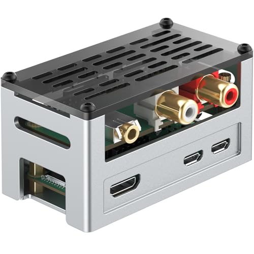 InnoMaker Raspberry Pi Zero Aluminum Alloy Case with Heat Sink - Passive Cooling Ventilation Design Compatible with DAC Mini/AMP Pro Mini & Most Pi Zero Expansion Boards