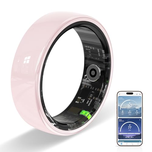 Image of Ceramic Smart Ring for Women, Pink Fitness & Sleep Tracker, #9