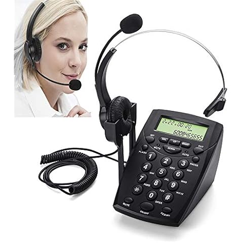 MCHEETA Call Center Telephone with Noise Cancelling Headset Cover