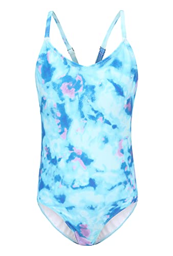 Image of Girls One Piece Swimsuits Hawaiian Floral Bathing Suit for Kids Adjustable Straps Swimwear 3-16 Years
