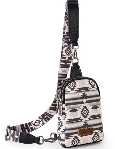 Image of Wrangler Small Sling Bag for Women, Leather Crossbody Bags Cross Body Purse Fanny Packs with Adjustable Strap for Gift