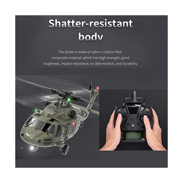 JOYMATE YUXIANG YXZNRC F09 1/47 UH-60 Hawk 2.4G 6CH RC-Hubschraubermodell mit bÃ¼rstenlosem Direktantrieb - RTF, ArmeegrÃ¼n, 42,5 x 42 x 12cm – Bild 5