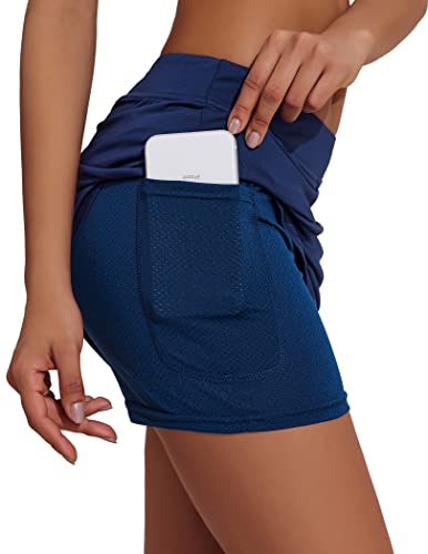 Ekouaer Golf Skorts for Woman High Waisted Active Skort Lightweight Tennis Skirt with 2 Pockets Workout Pickleball Sports3