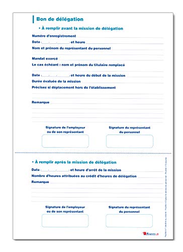 Carnet de Bons de Délégation - M022