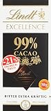 Lindt Schokolade EXCELLENCE 99 % Kakao, Promotion | 50 g Tafel | Extra kräftige Bitter-Schokolade | Schokoladentafel | Schokoladengeschenk