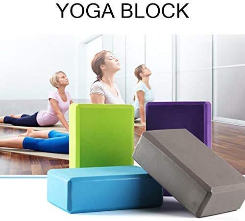 Kit 2 Blocos em EVA para Yoga e Outros Exercícios Profissional com Medidas de 23cmx15x7,5cm, Alongam