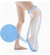 SUPERNIGHT Waterproof Leg Cast Cover, Adult Half Leg Watertight Cast Bandage Protector for Leg an...